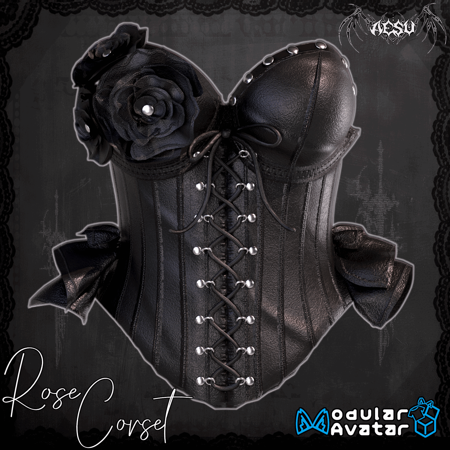 Rose Corset | rigged to 3 bases