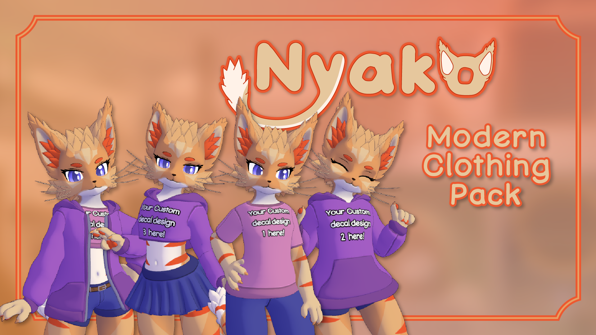 Modern Clothing Pack for Nyako | VRChat Clothing Addon