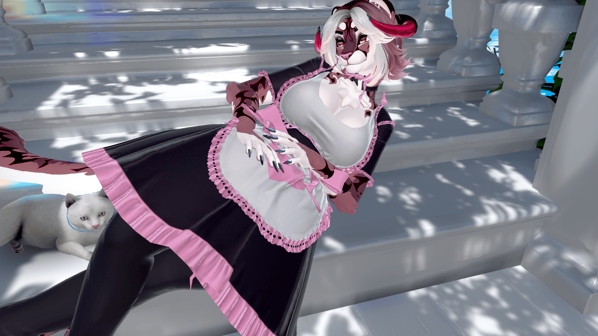 Ribbon Service Maid Dress (Nyx by Foxipaws)