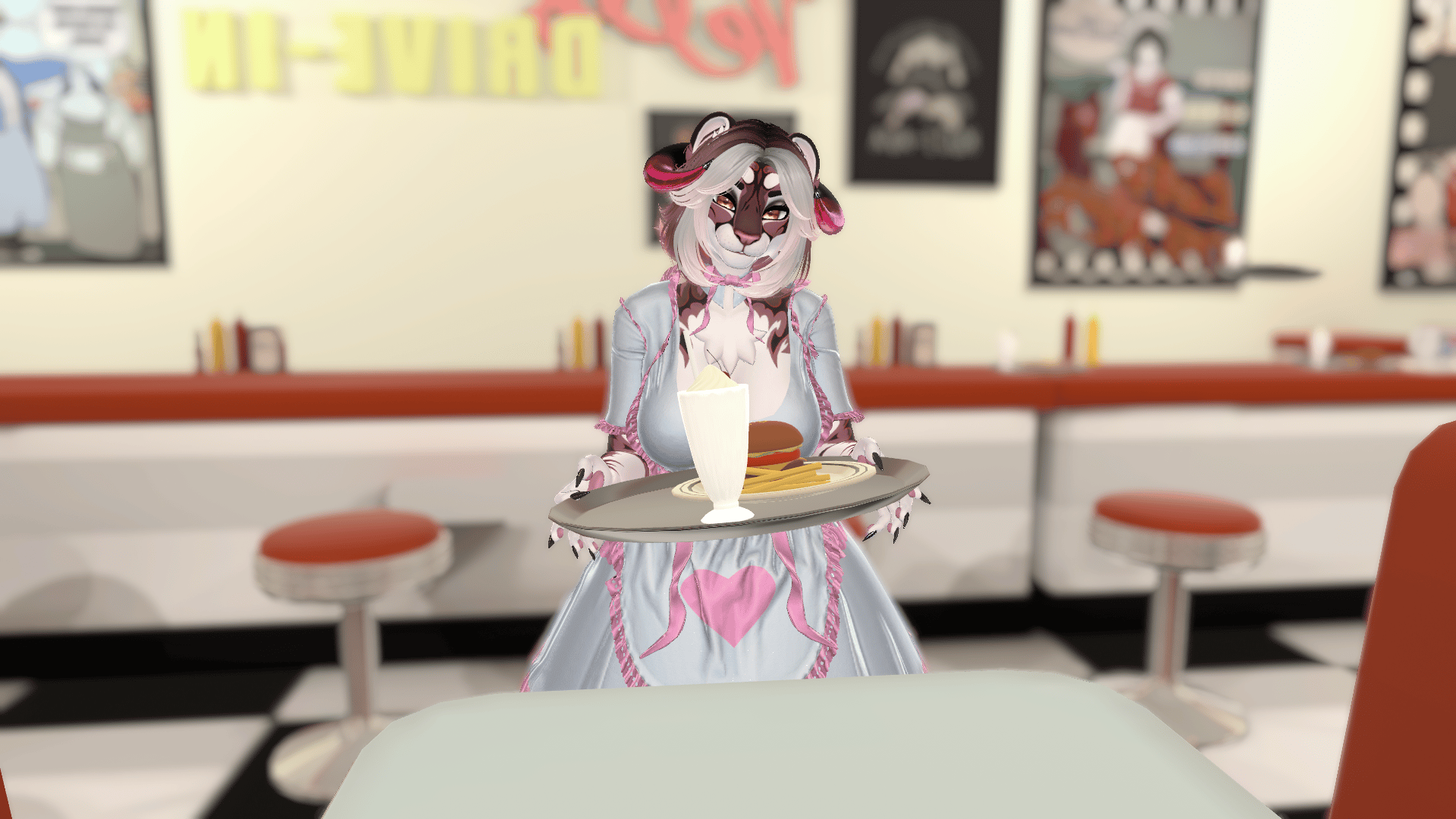 Ribbon Service Maid Dress (Nyx by Foxipaws)