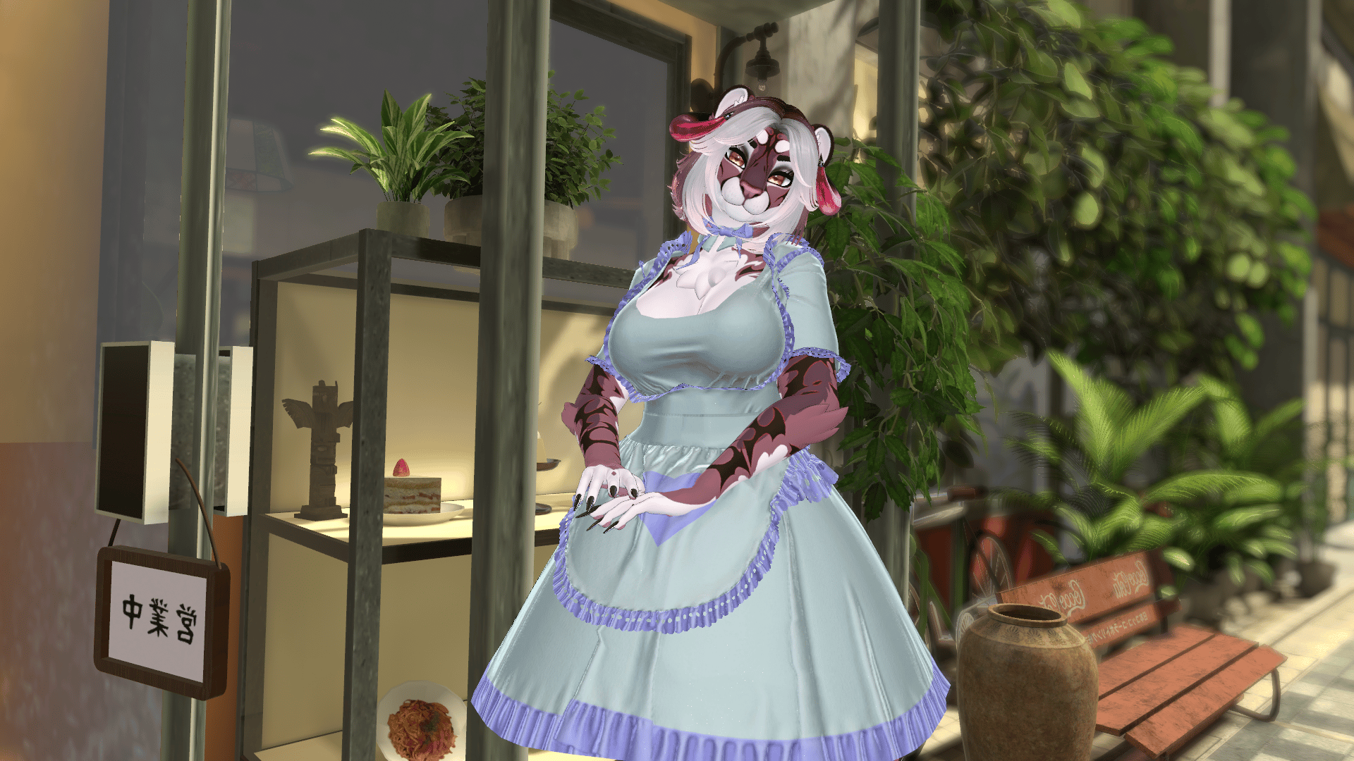 Ribbon Service Maid Dress (Nyx by Foxipaws)