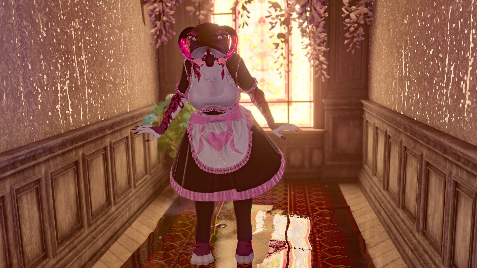 Ribbon Service Maid Dress (Nyx by Foxipaws)