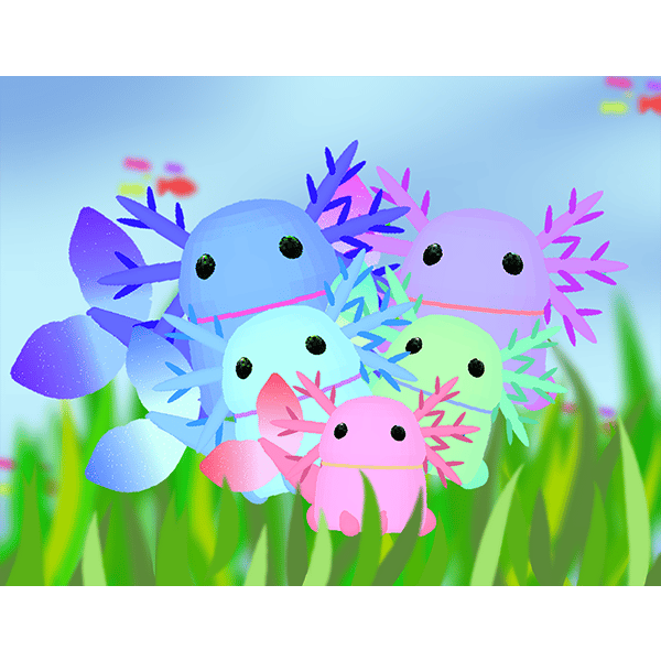 墨西哥鈍口螈(六角恐龍)Mexican axolotl (hexagonal dinosaur)