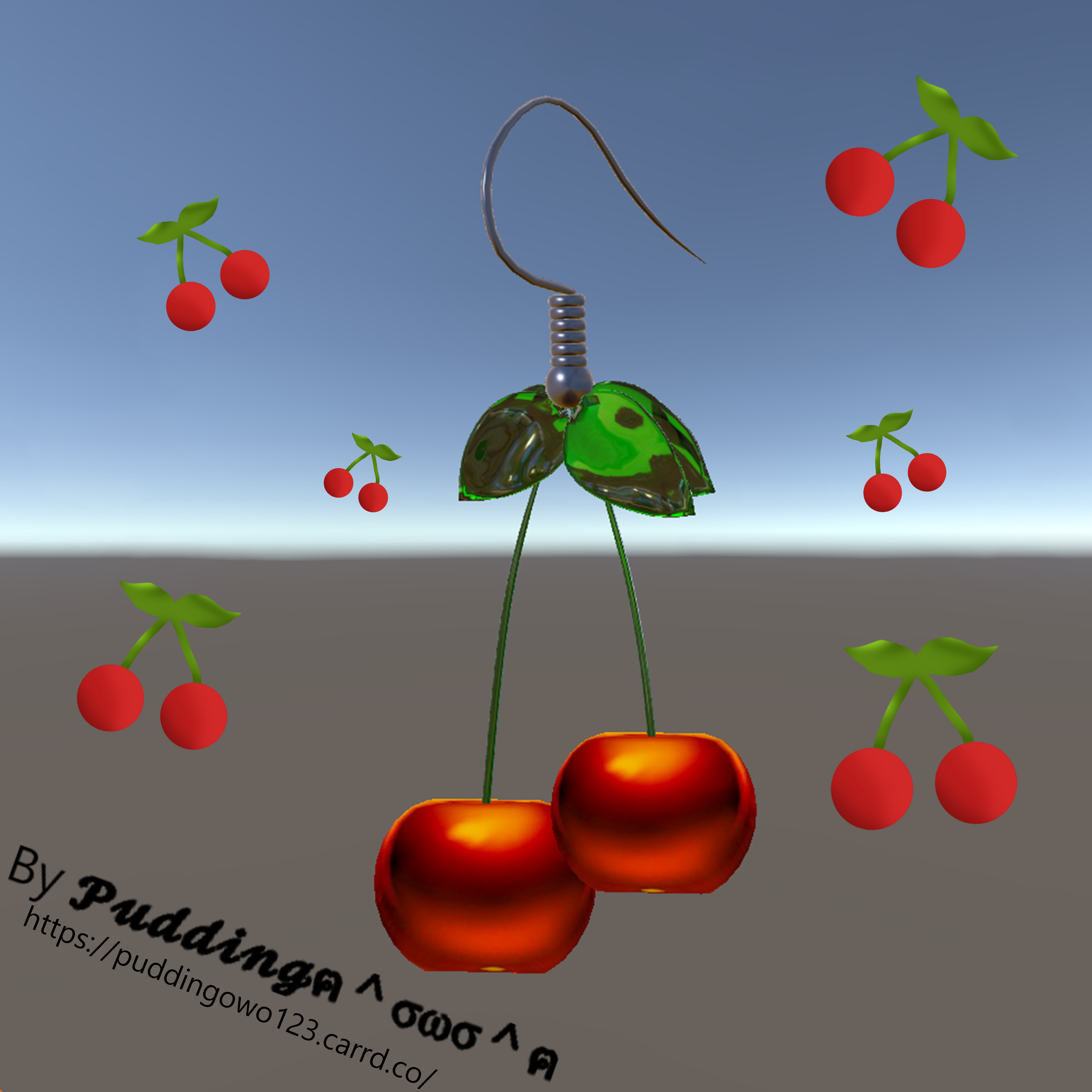 ๐ๆซปๆก่ณ็ฐ๐(cherry earrings)
