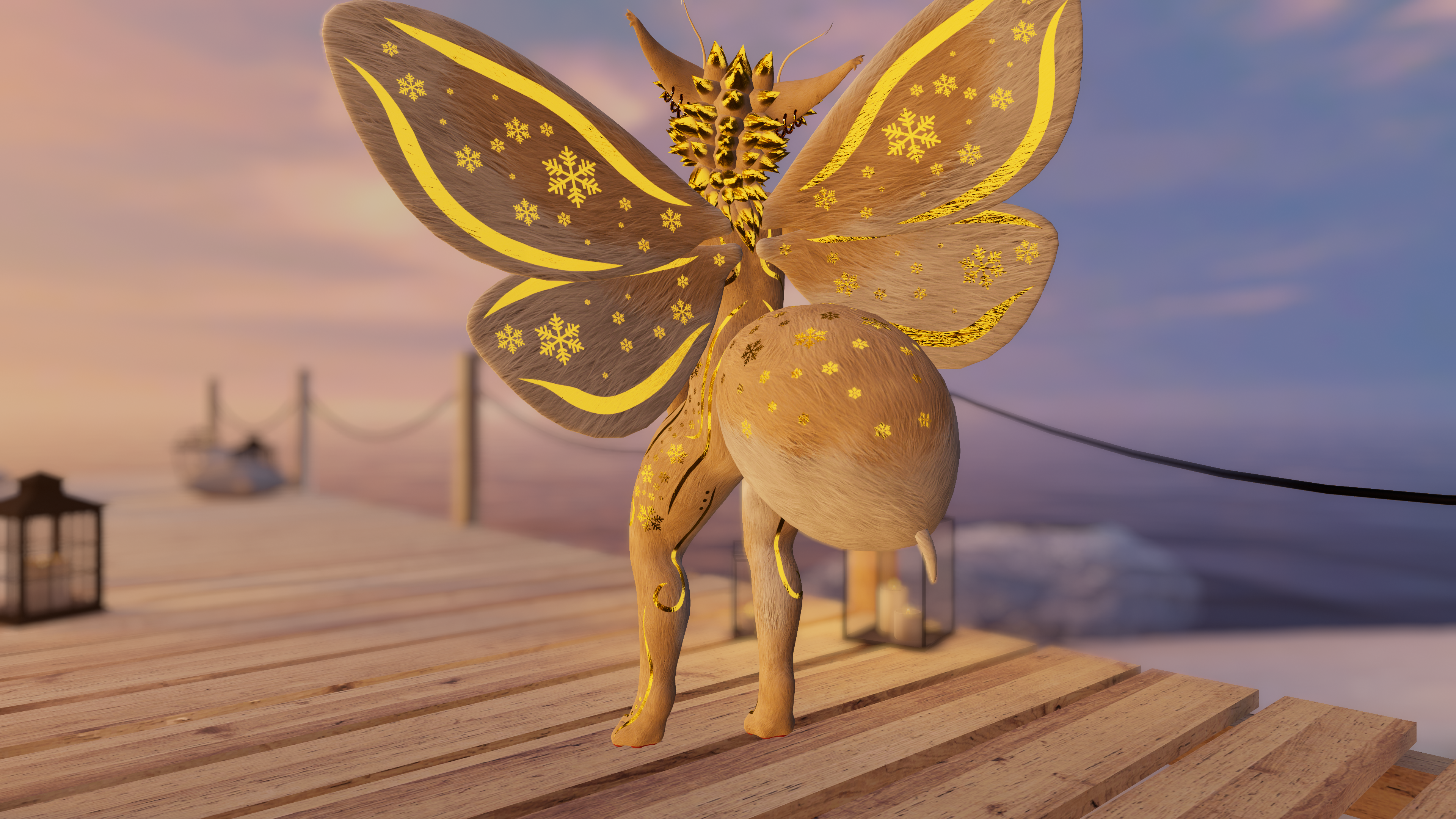 Fox Moth Snow Angel