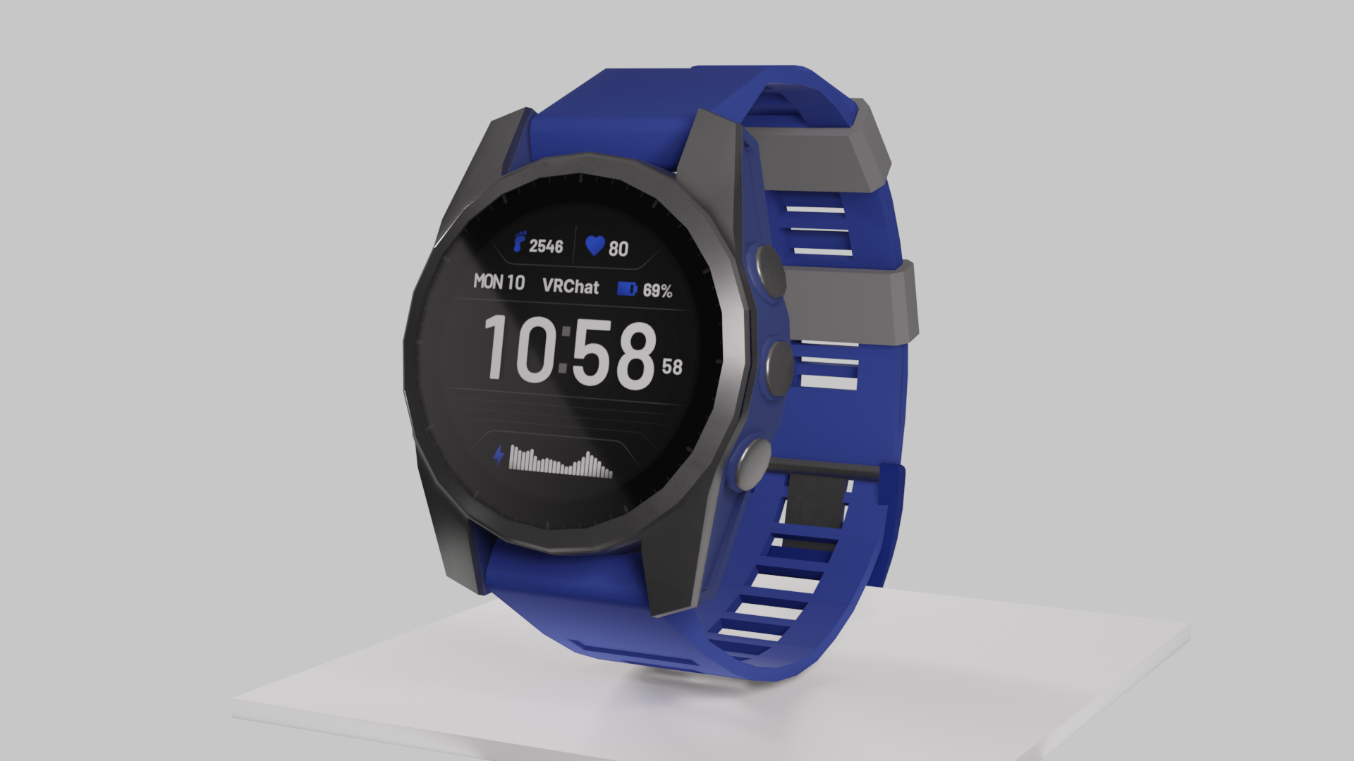 VRChat Smart Watch (Working time, date and heartrate)
