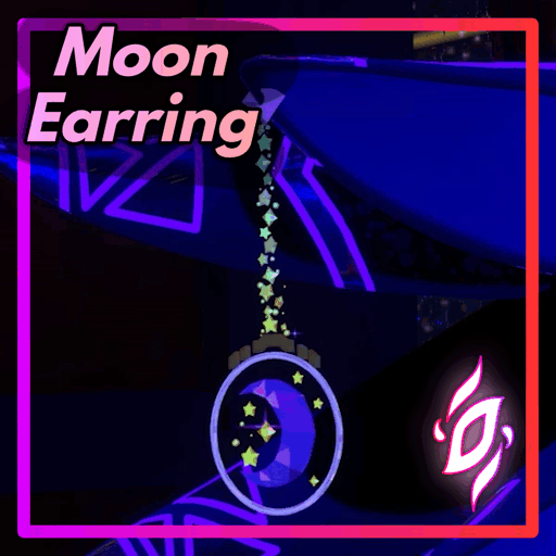 [Free for Discord Boosters] Moon Earring with Animations and Particles Asset