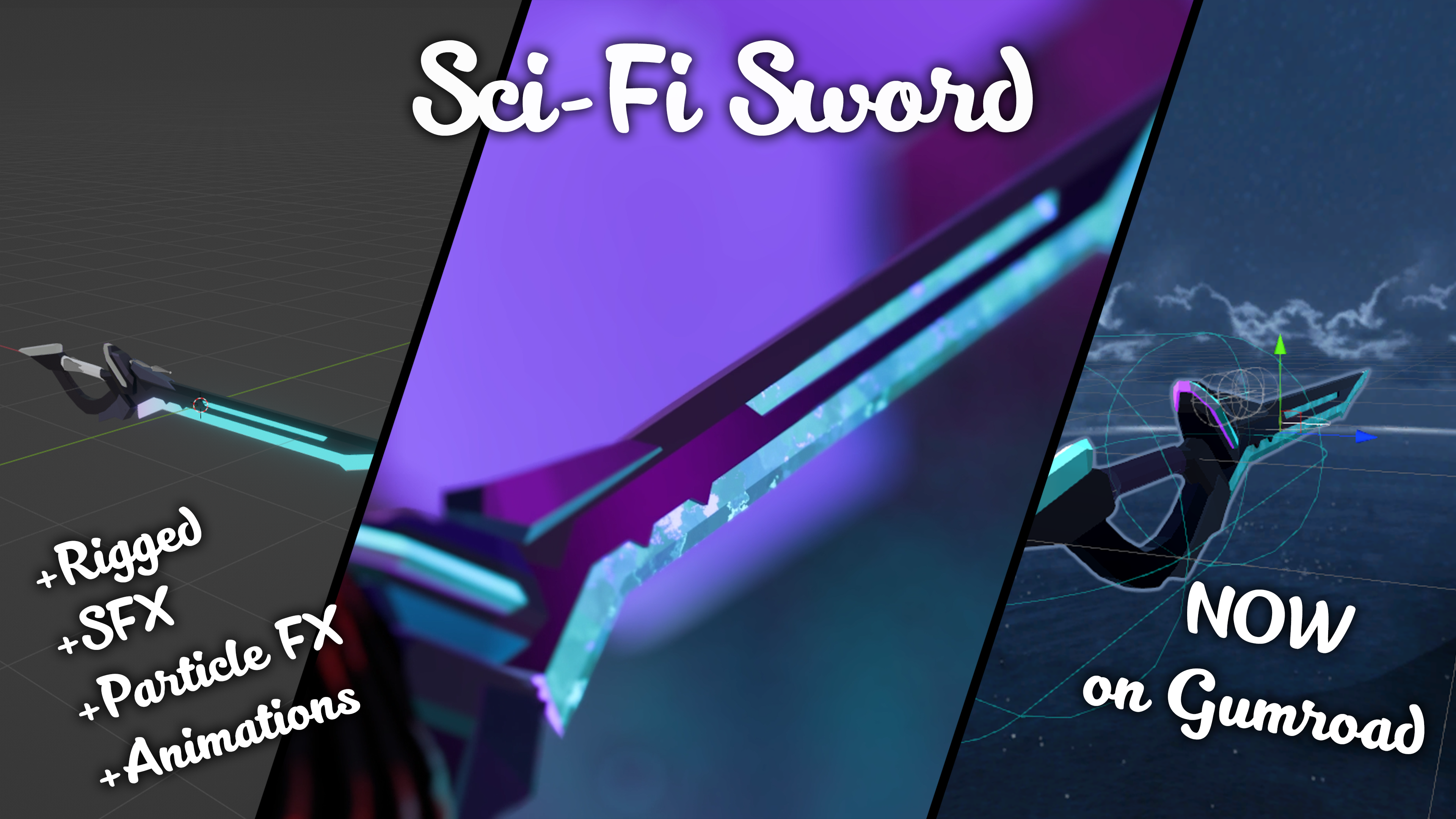Animated Sci-Fi Sword with Effects