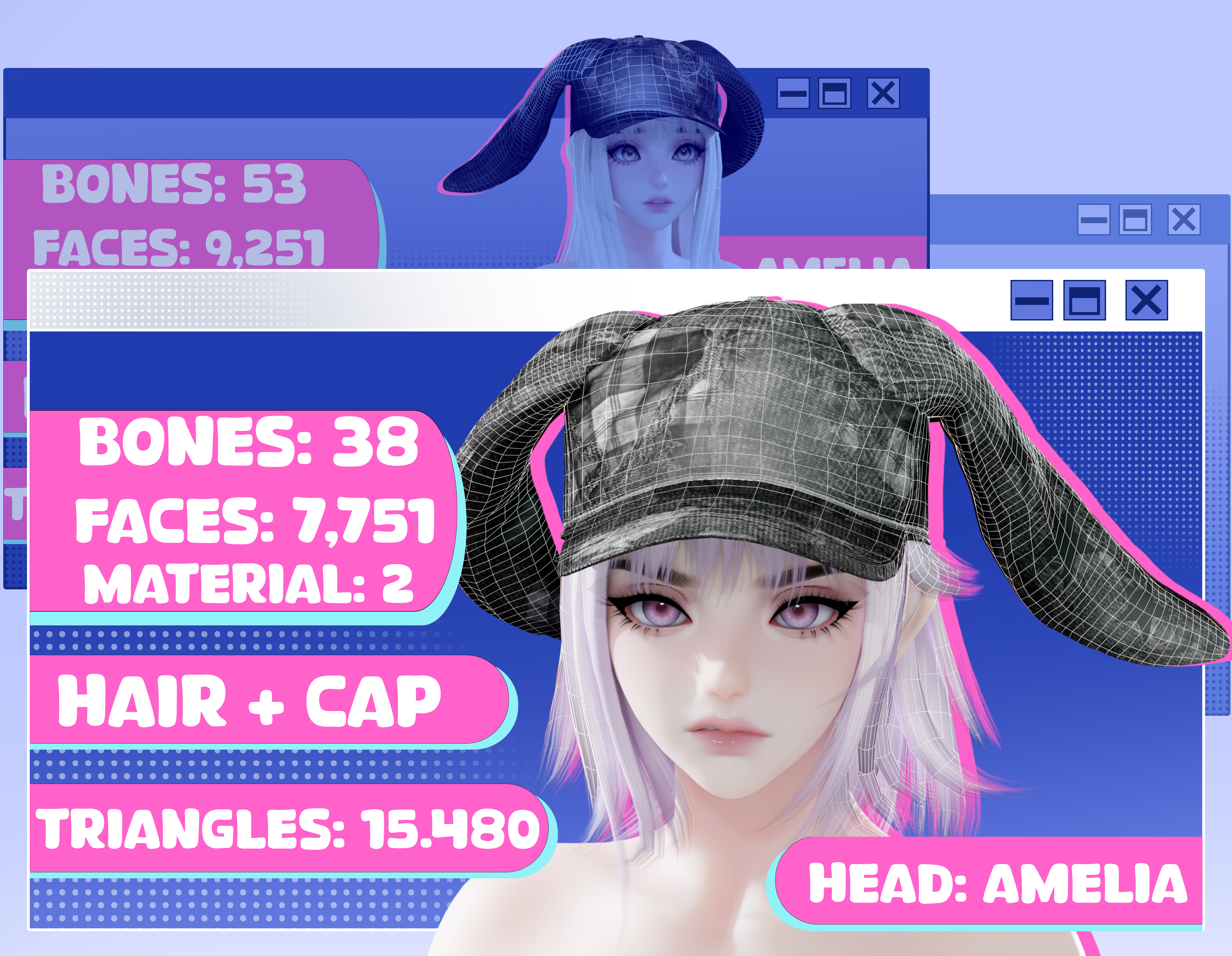 HAIR + CAP (AMELIA HEAD)