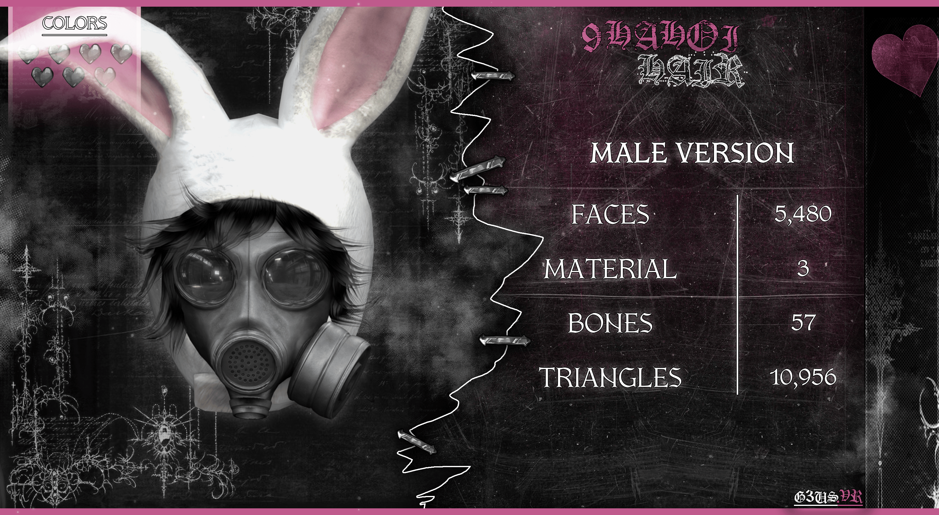 bunny mask hair