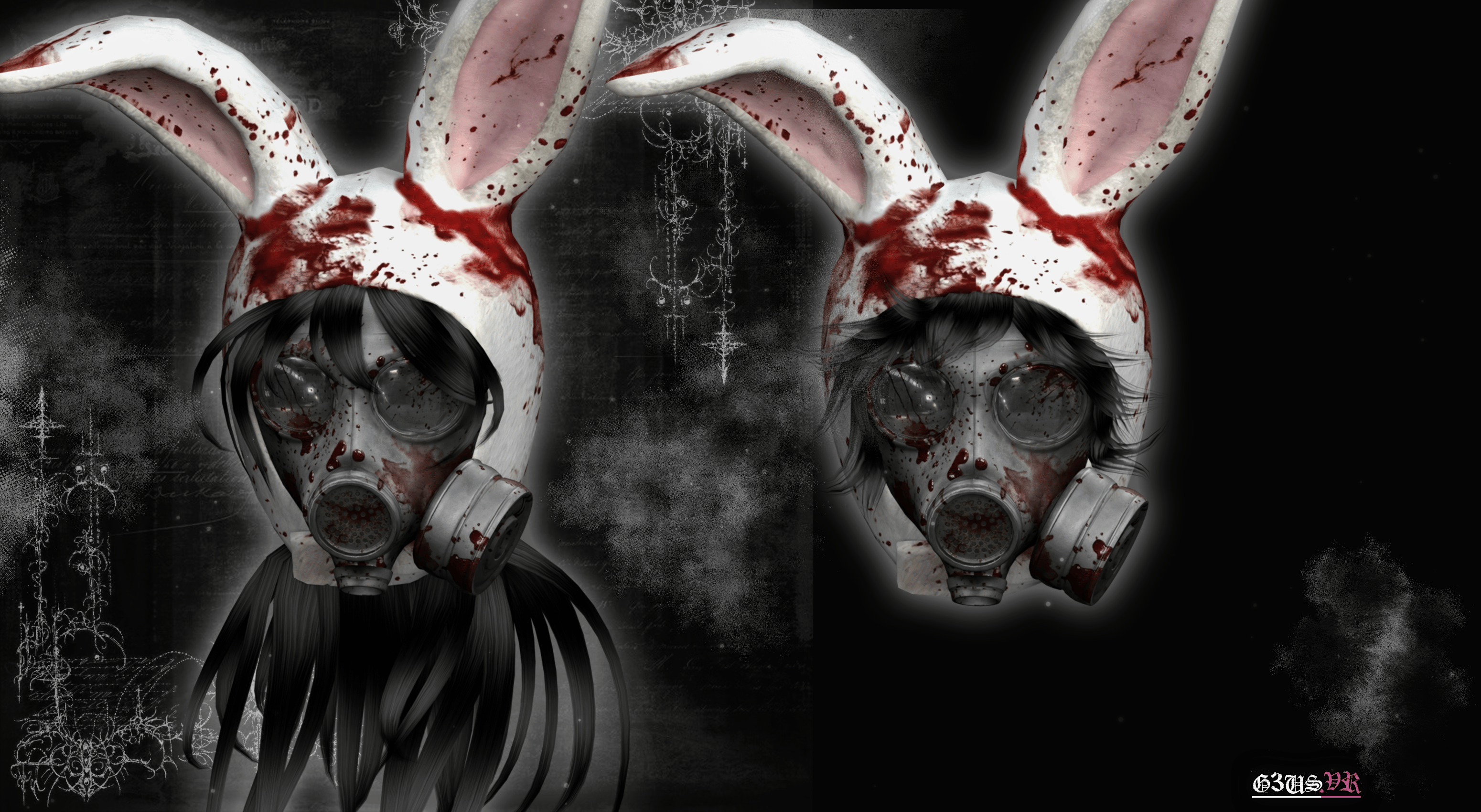 bunny mask hair
