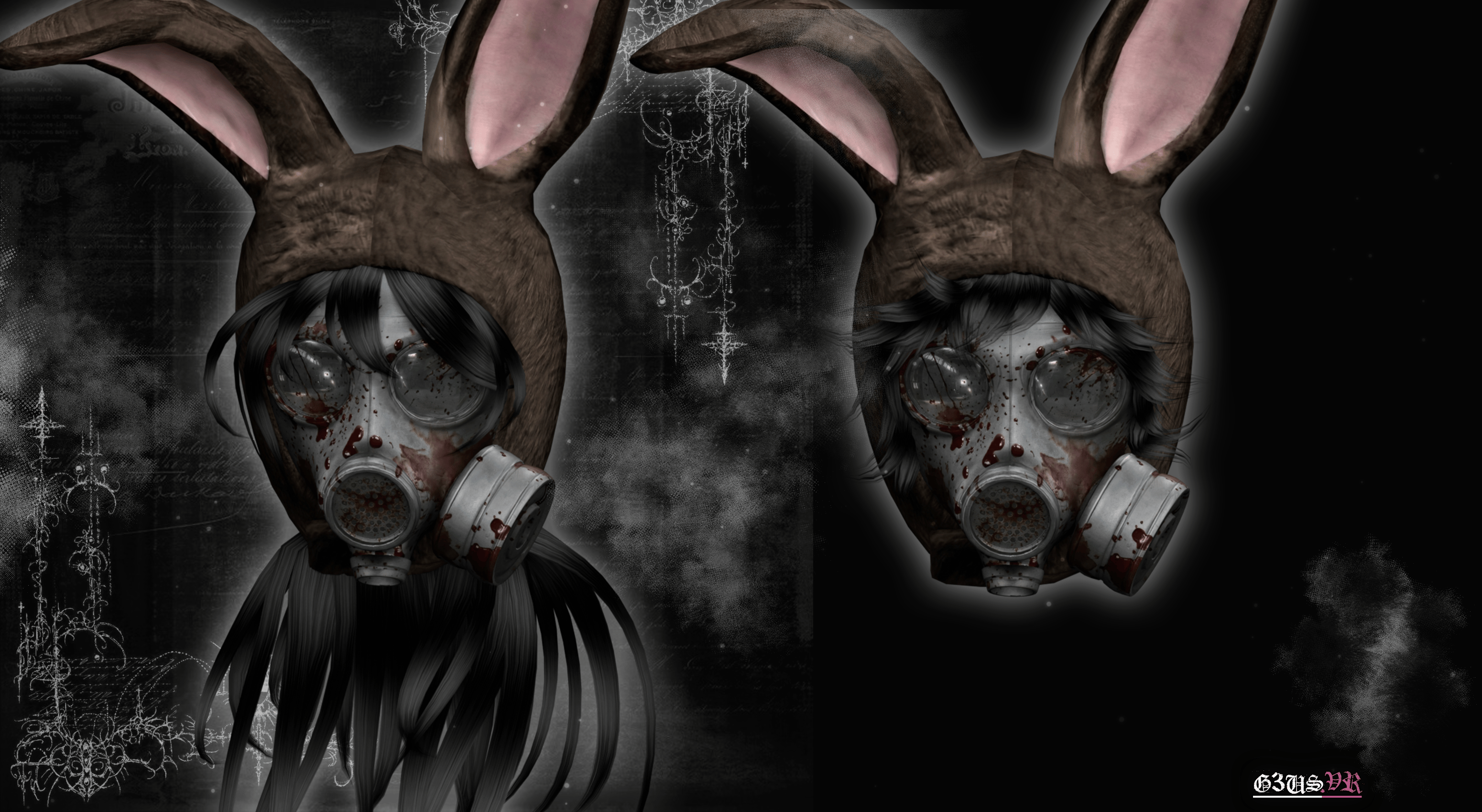 bunny mask hair