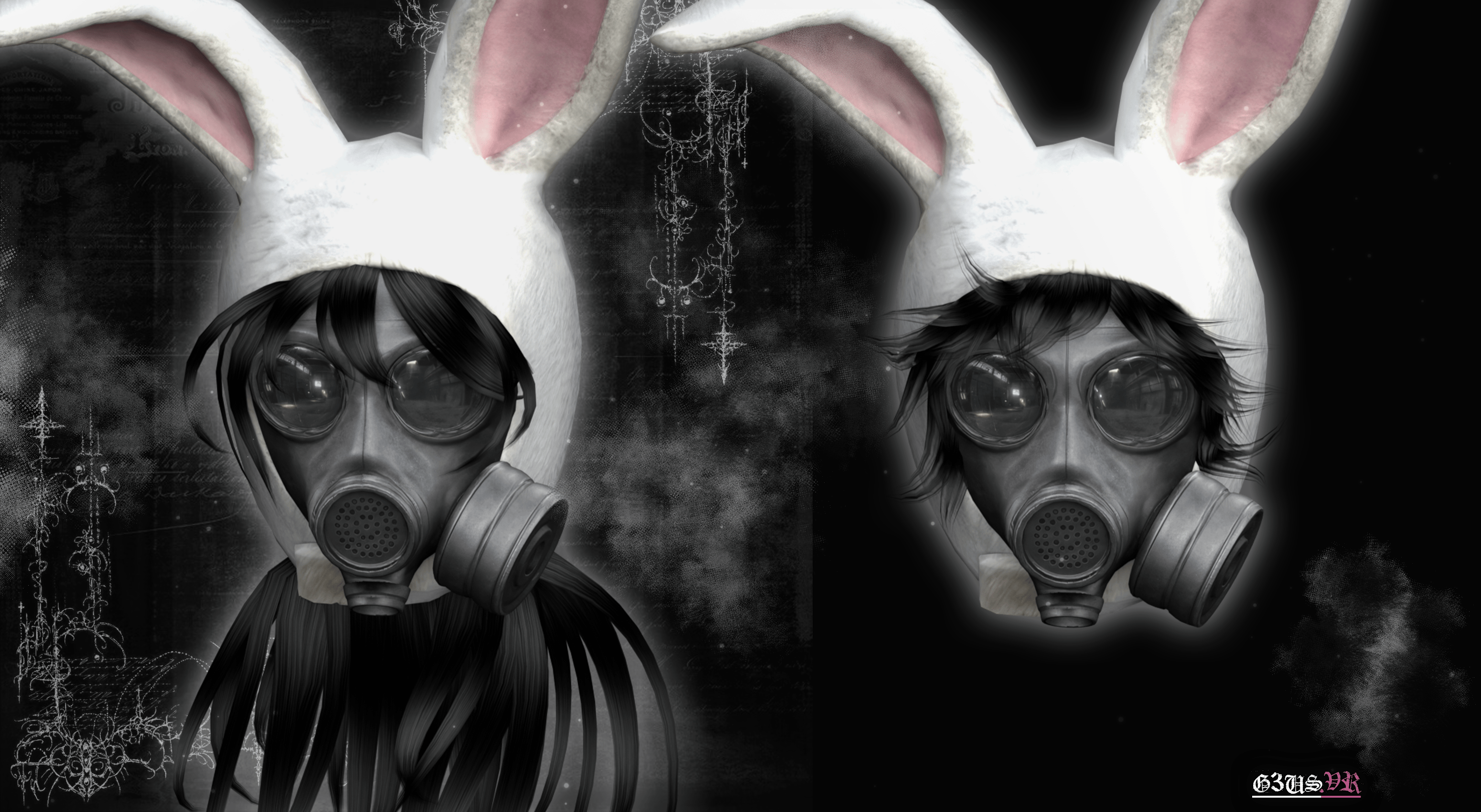 bunny mask hair