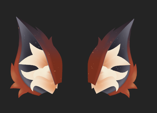 ✧Stylized Wolf Ears // VRCHAT ASSET ✧