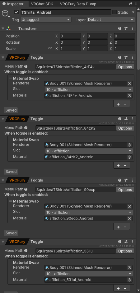 Material Swap Quest Converter - VRC Fury Compatible.