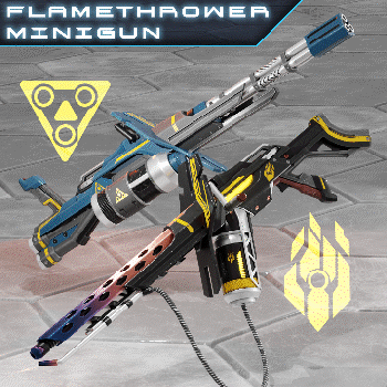 Scifi FlameThrower and MiniGun