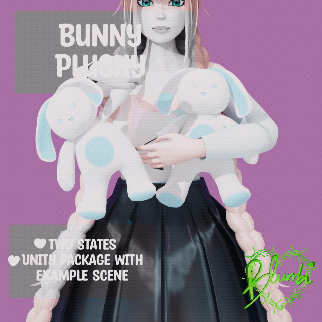 Bunny Plushy - VrChat Asset (Unity Package)