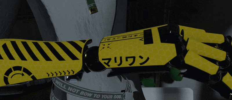 Cyberpunk Prosthetic Arm (Blender, VRChat)