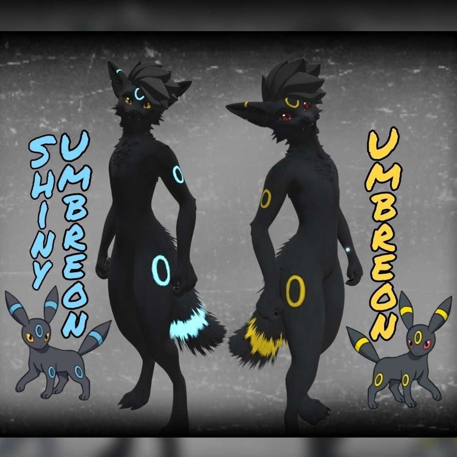 Umbreon & Shiny Umbreon - Rexouium Texture
