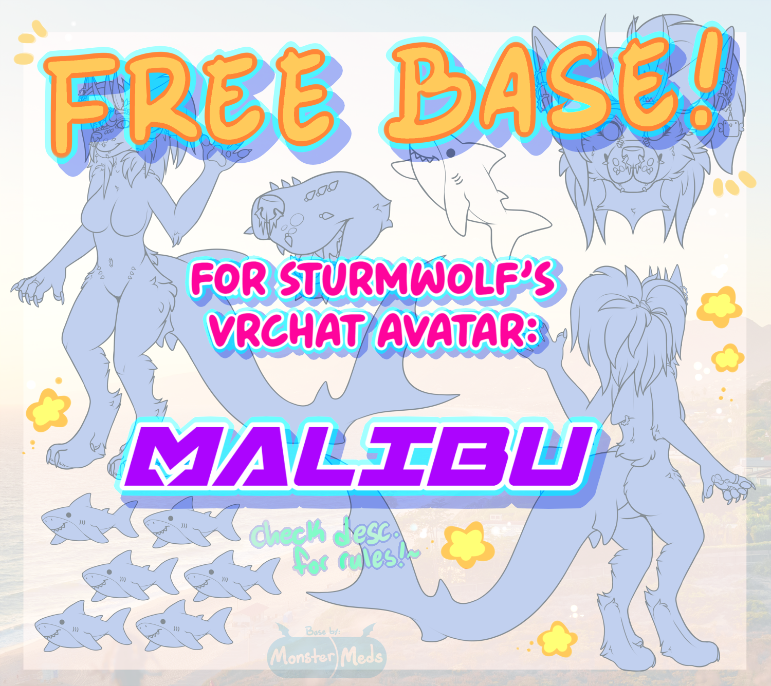 FREE Sturmwolf Malibu Art Reference Sheet Base