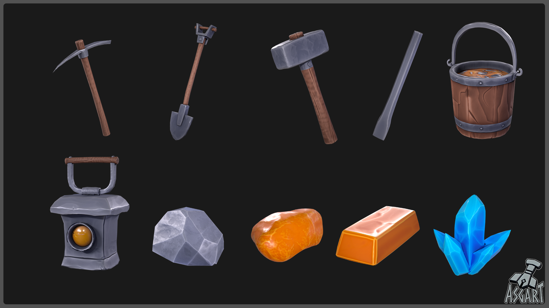 ⛏️ Stylized Mining Props | 3D Asset Pack ✨