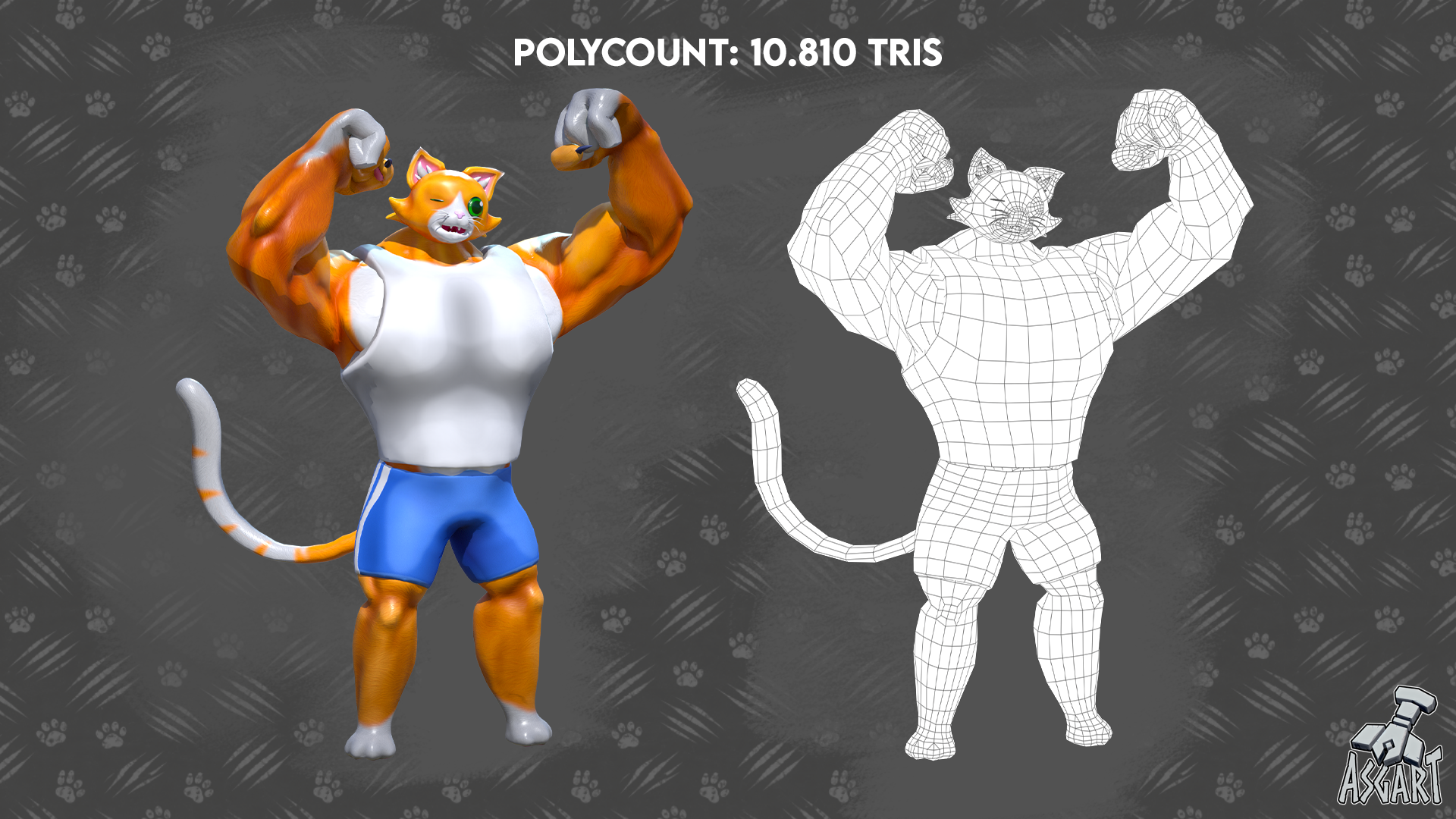 💪🐱Meowcho | 3D Character | VRChat Ready💥