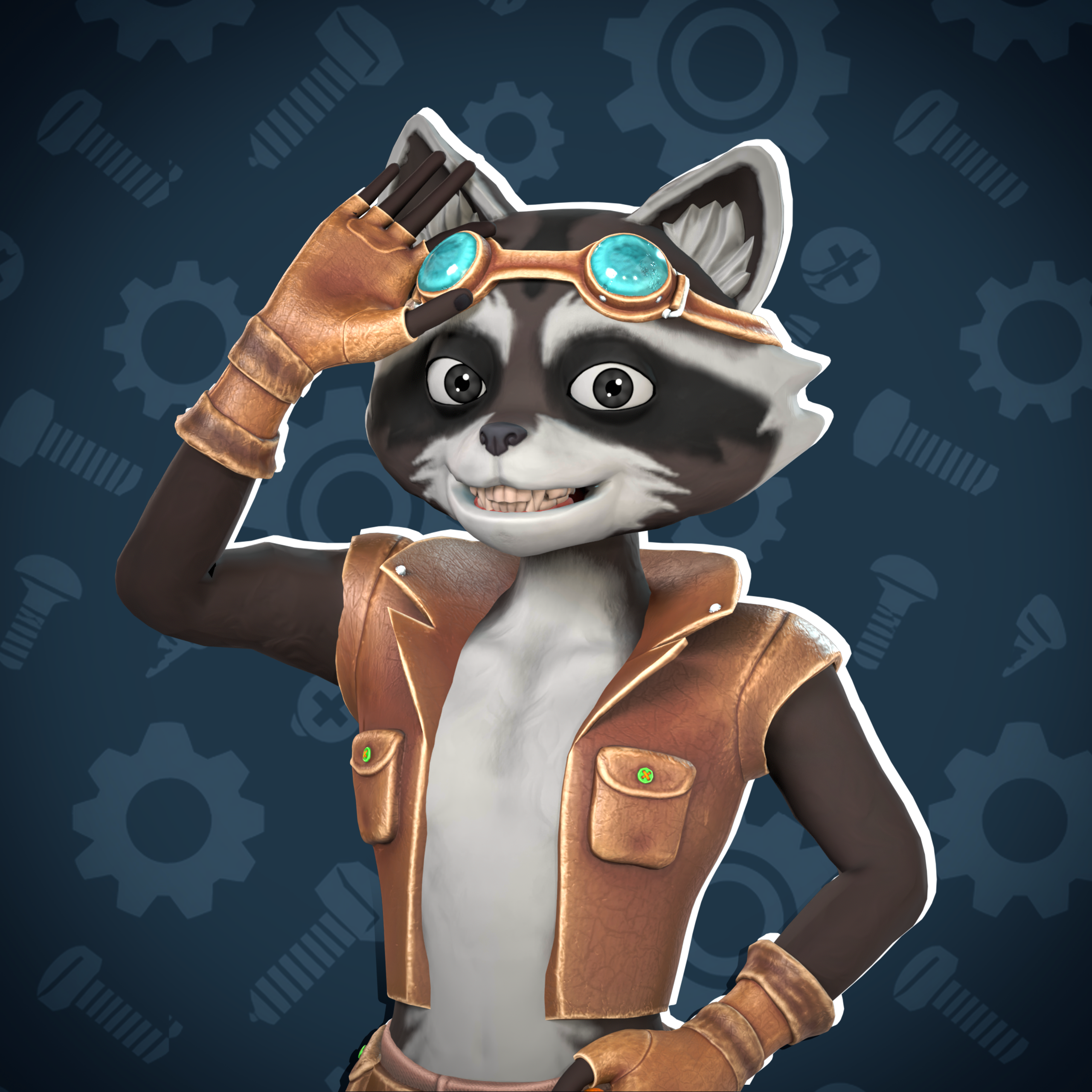 🦝RUCK RACCOON | 3D Character | VRChat-Ready