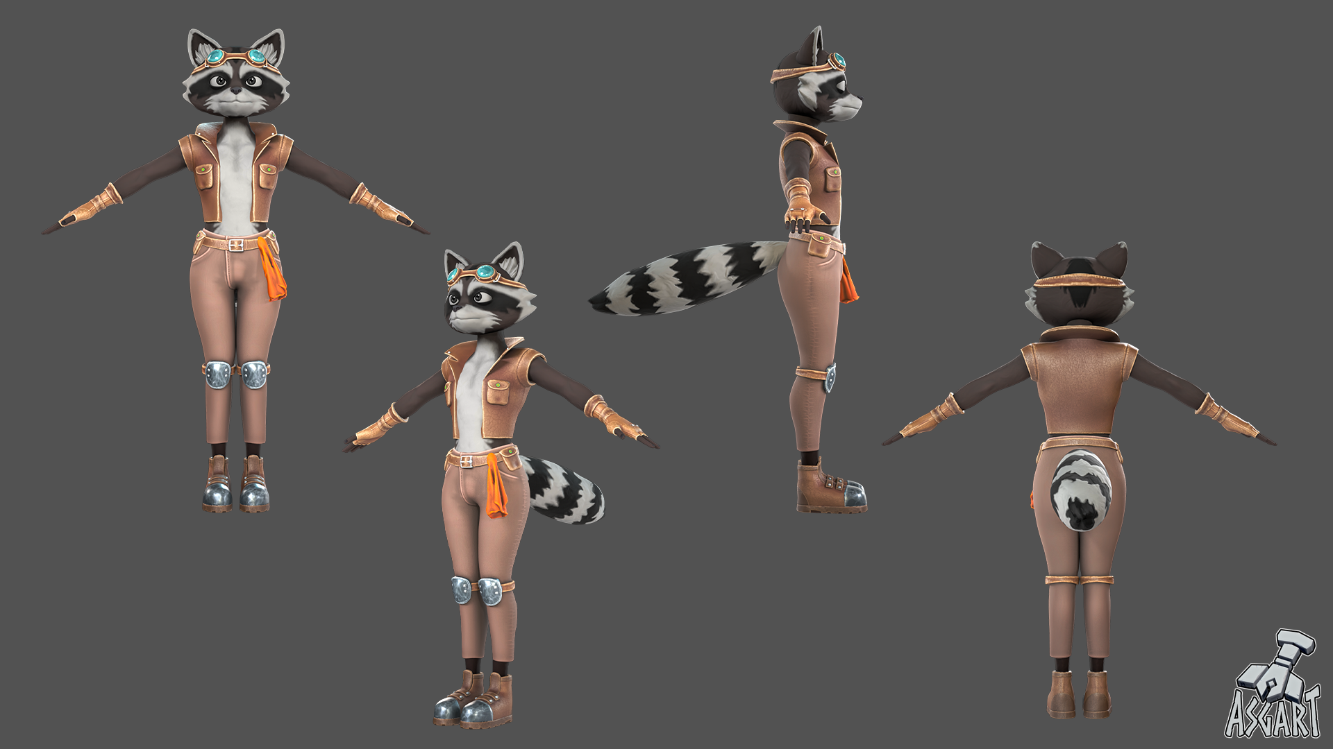 🦝RUCK RACCOON | 3D Character | VRChat-Ready