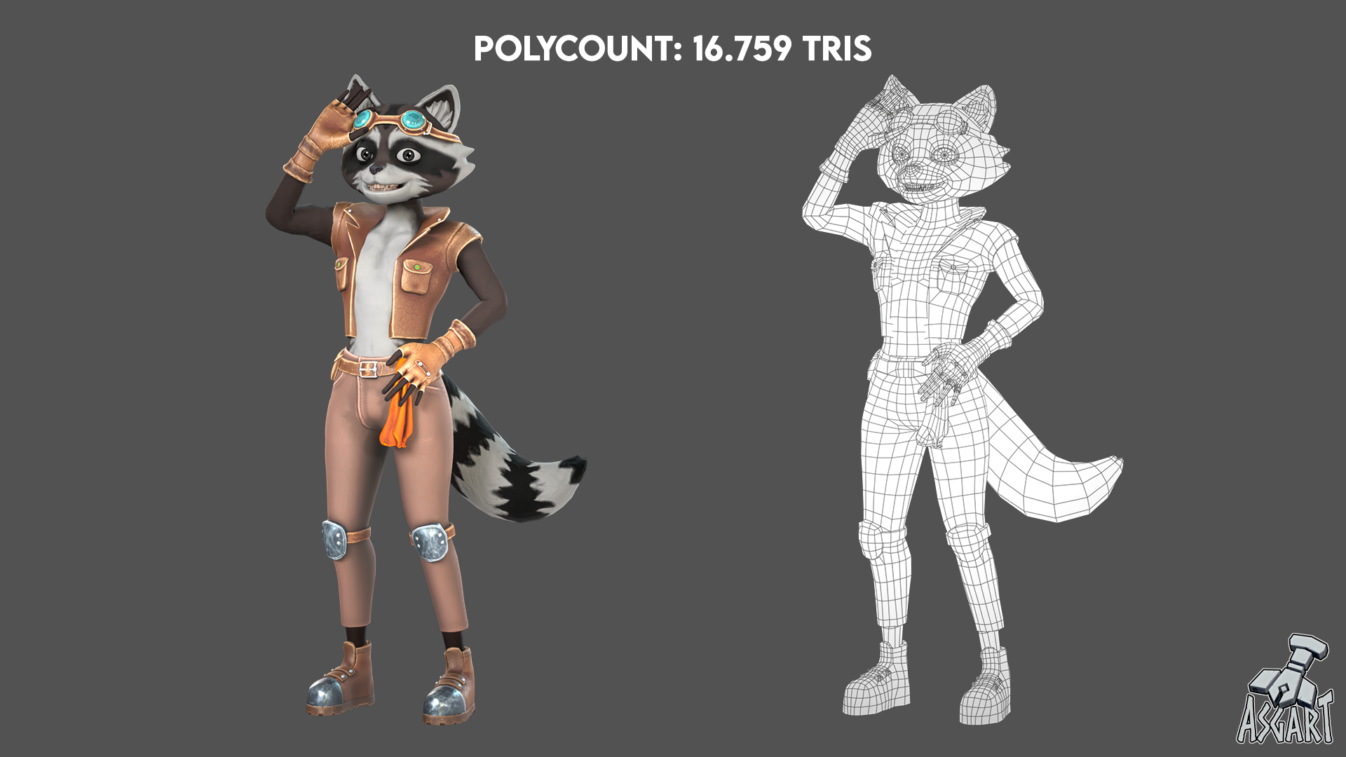 🦝RUCK RACCOON | 3D Character | VRChat-Ready