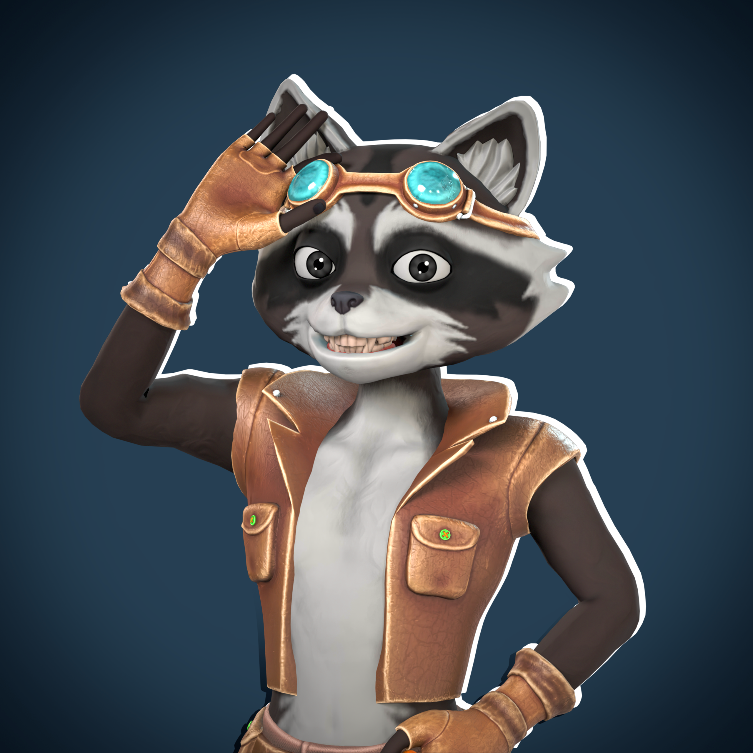 🦝RUCK RACCOON | 3D Character | VRChat-Ready