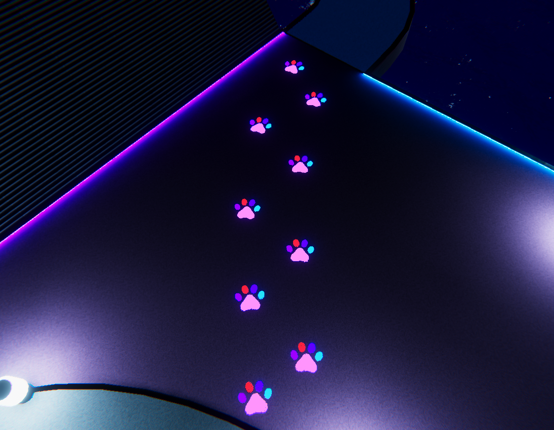 Dog paw neon
