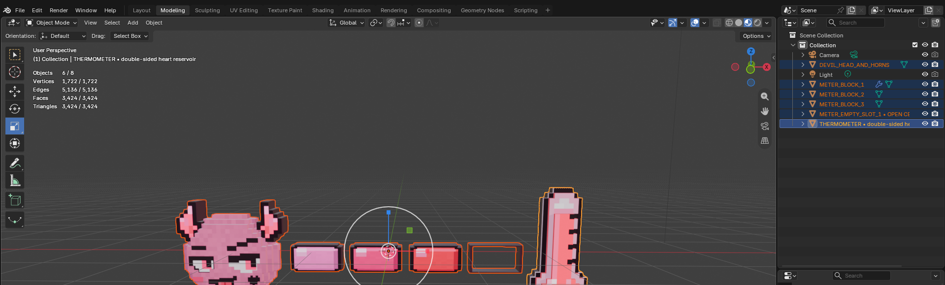 Devil Pixel Meter Pink