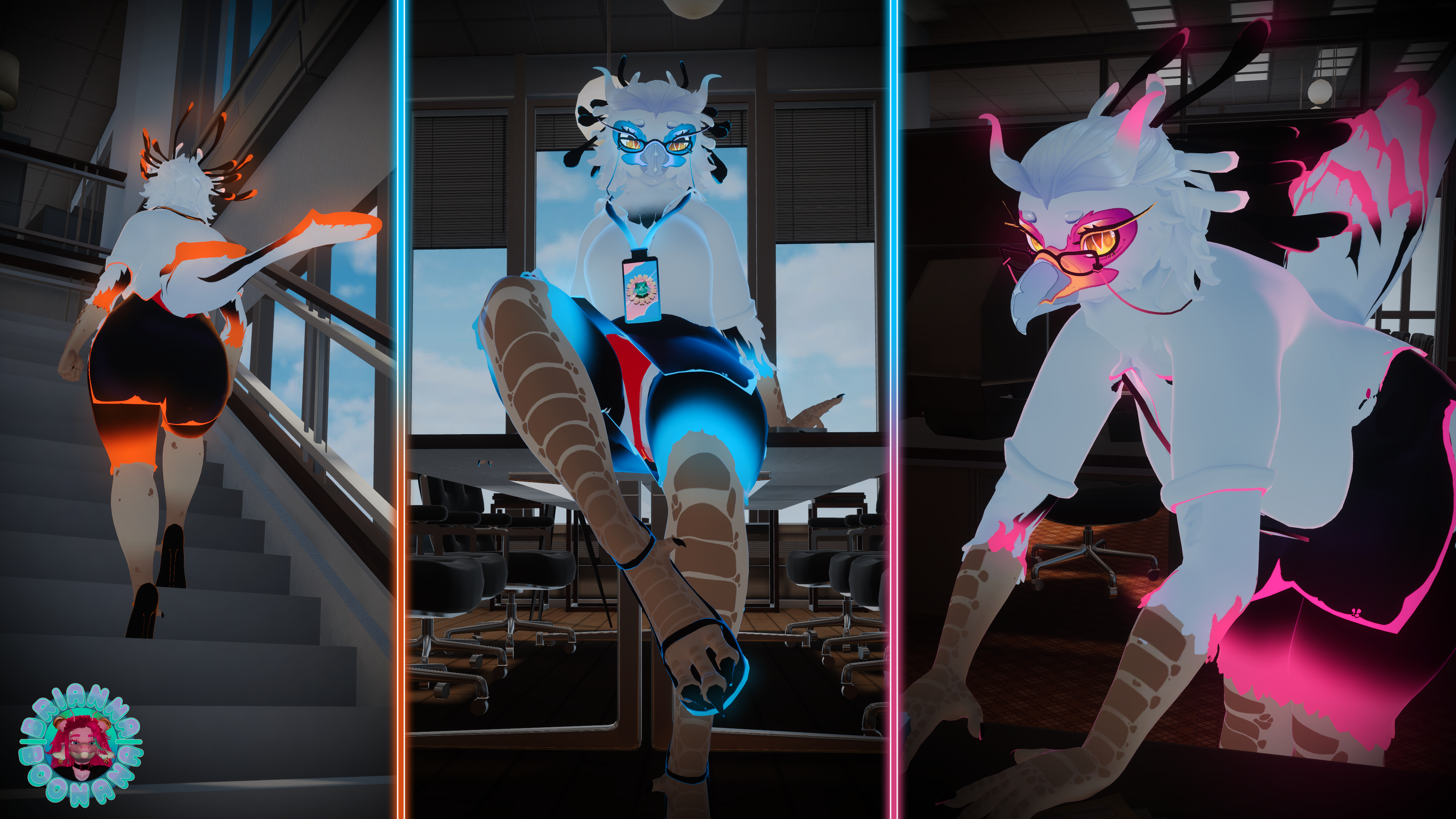 Cecilia The Secretary Bird Avatar | VRChat | AudioLink | GoGoLoco