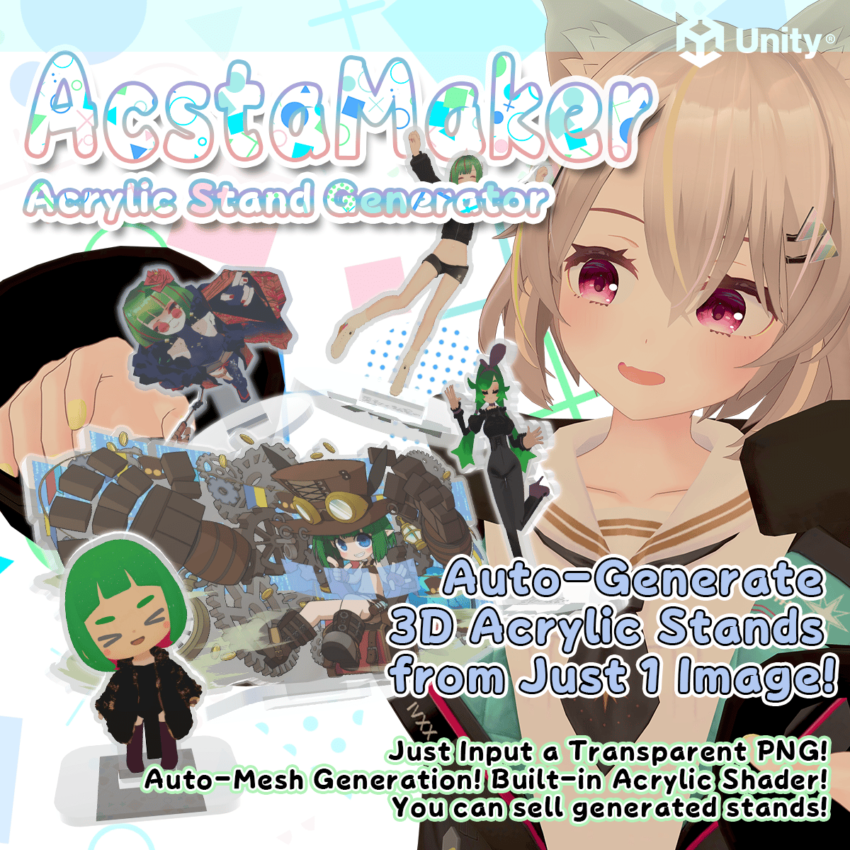 [Generate Original Acrylic Stands from a Single Image] AcstaMaker