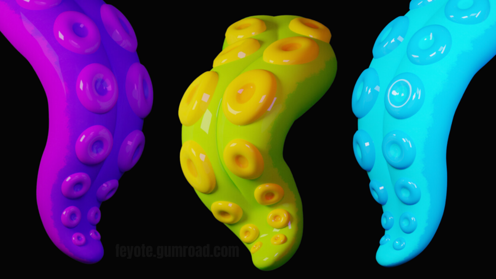 🐙 Tentacle Tongue (Long and Short Versions) (Attaches to any avatar!) (VRChat Avatar Accessory)