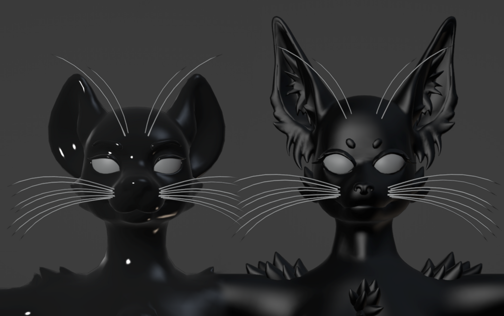 ⚞ Face Whiskers ⚟ (VRChat Avatar Accessory)