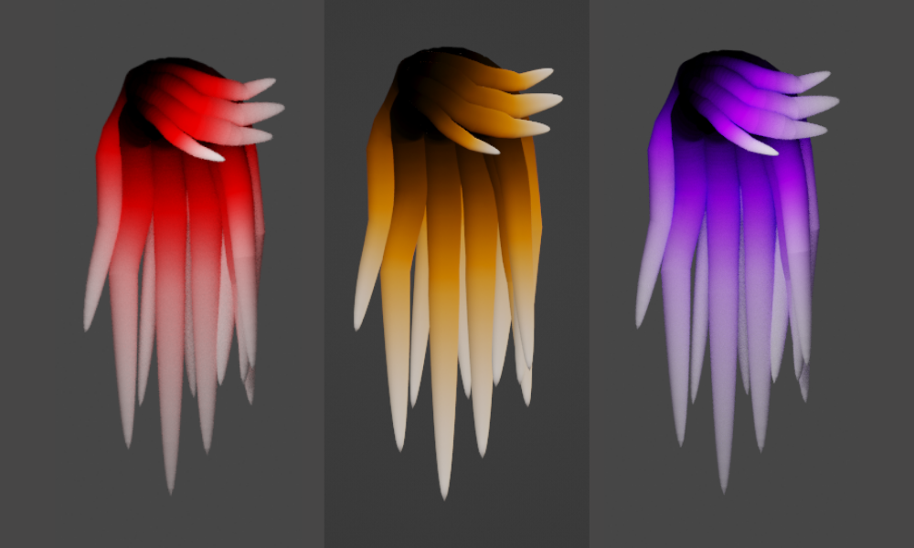 ✂️ Side Swept Long Hair (VRChat Avatar Accessory)