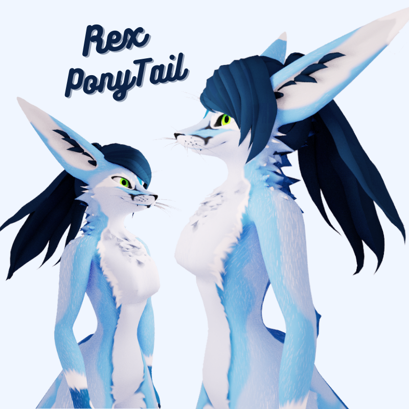 Rexouium Ponytail (VRChat Avatar Accessory)