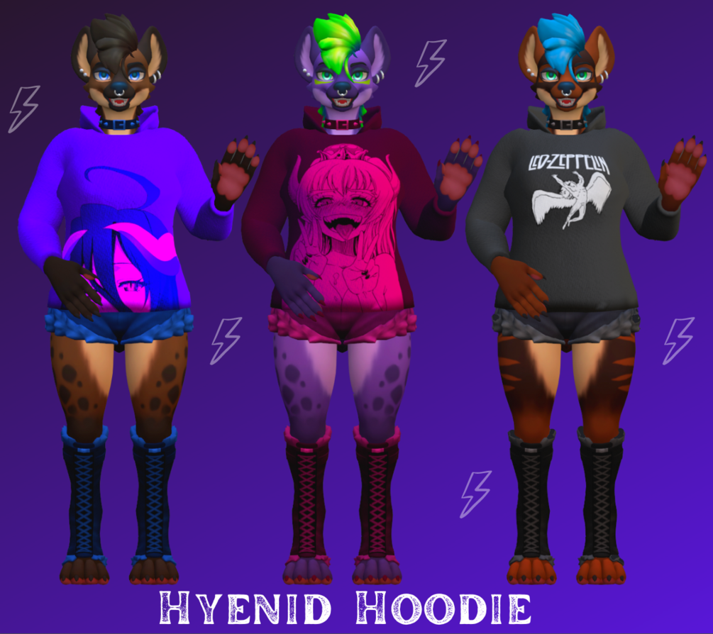 π Hyenid Hoodie π (VRChat Avatar Accessory)