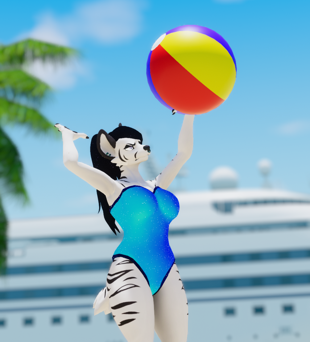 Hyenid Swimsuit / Bodysuit (VRChat Avatar Accessory)