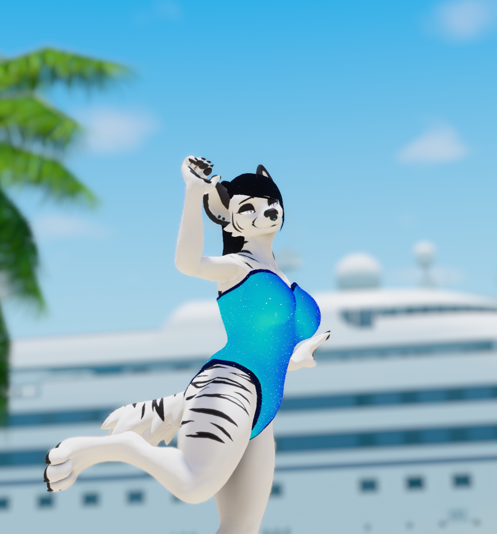 Hyenid Swimsuit / Bodysuit (VRChat Avatar Accessory)