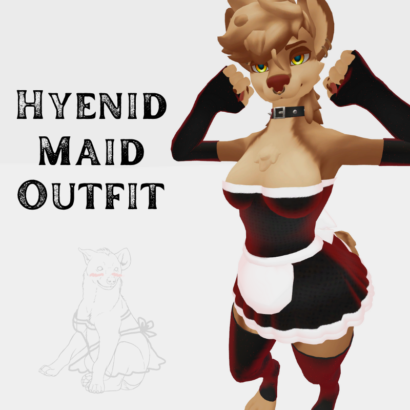 ✨ Hyenid Maid Outfit ✨ (VRChat Avatar Accessory)
