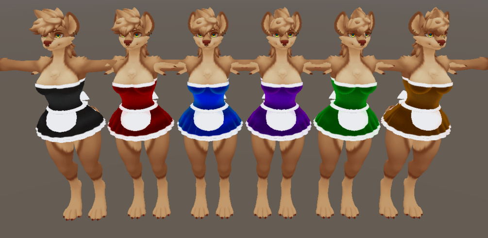 ✨ Hyenid Maid Outfit ✨ (VRChat Avatar Accessory)