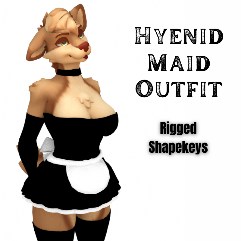 ✨ Hyenid Maid Outfit ✨ (VRChat Avatar Accessory)