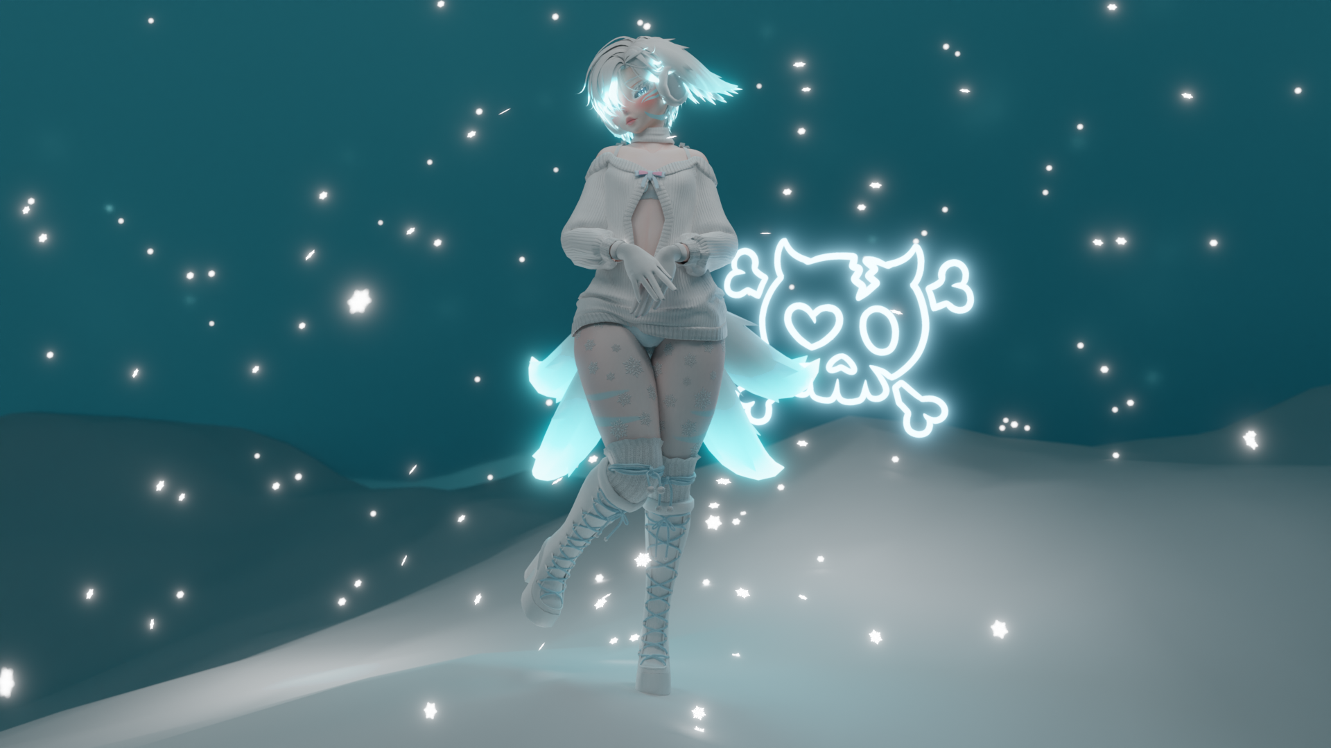 Kori | VRChat Snow Kitsune Femboy