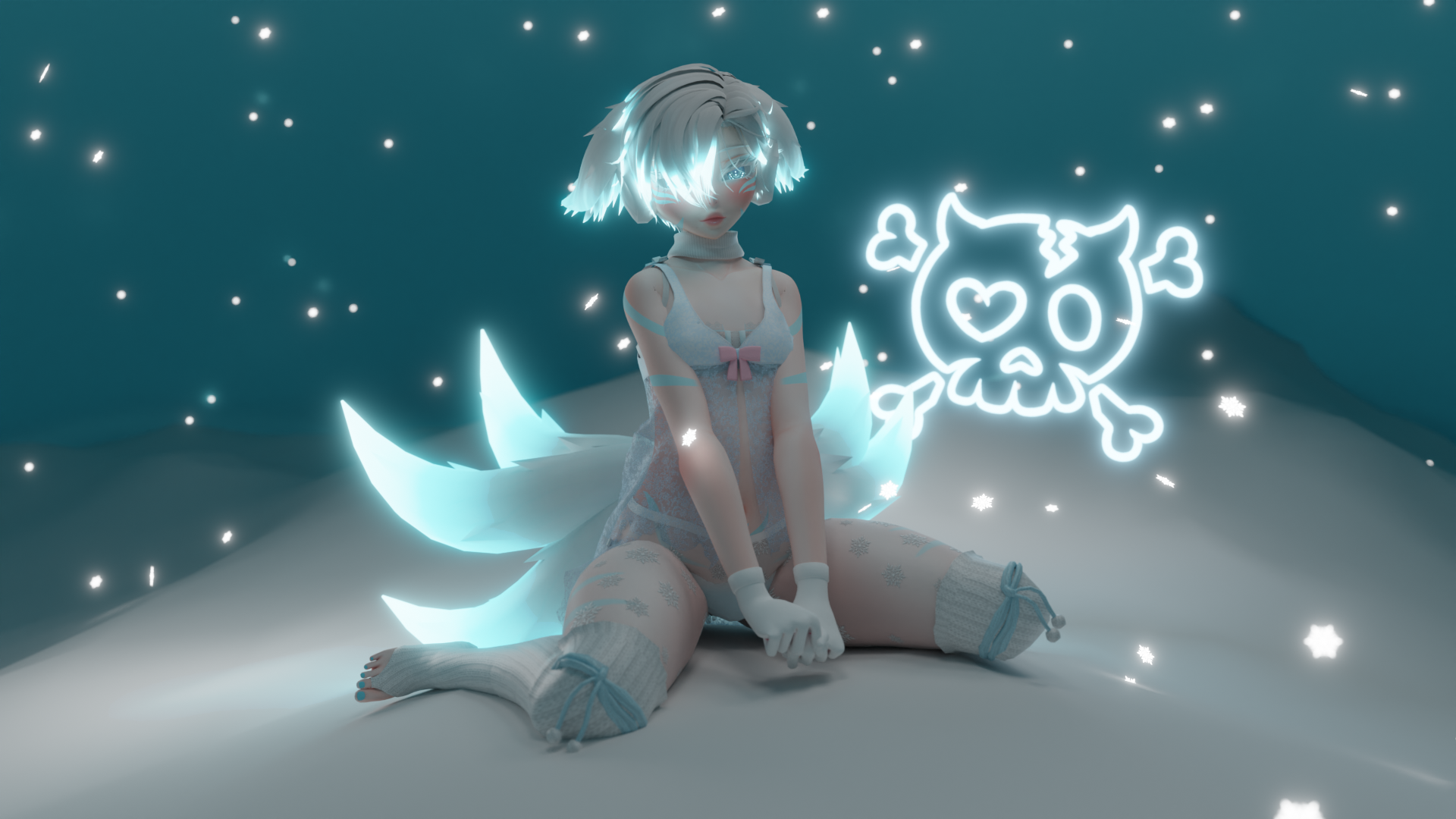 Kori | VRChat Snow Kitsune Femboy