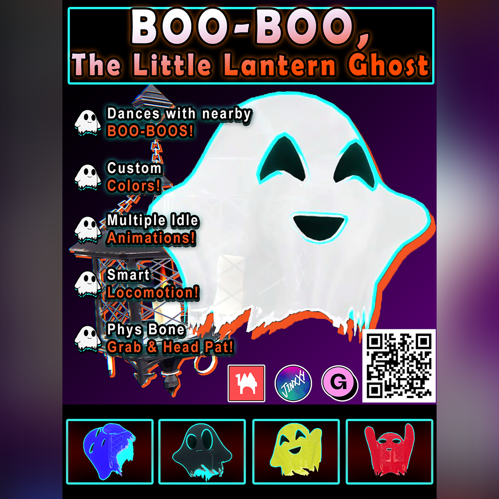 Boo-Boo, The Little Lantern Ghost | VRChat Avatar Pet