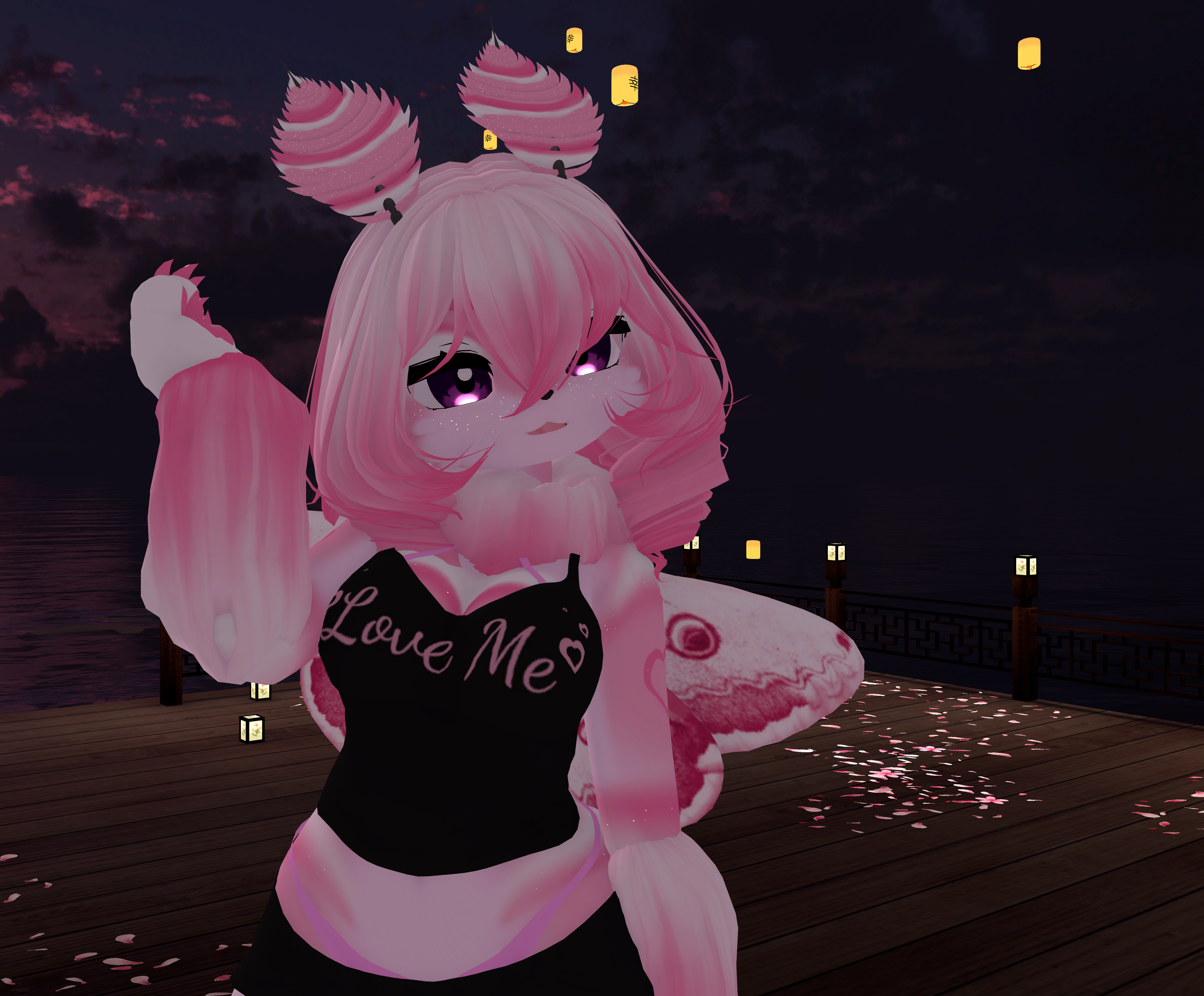 (FACETRACKING) (QUEST) Lulu the LoveMoth VRChat Deira Furry Avatar