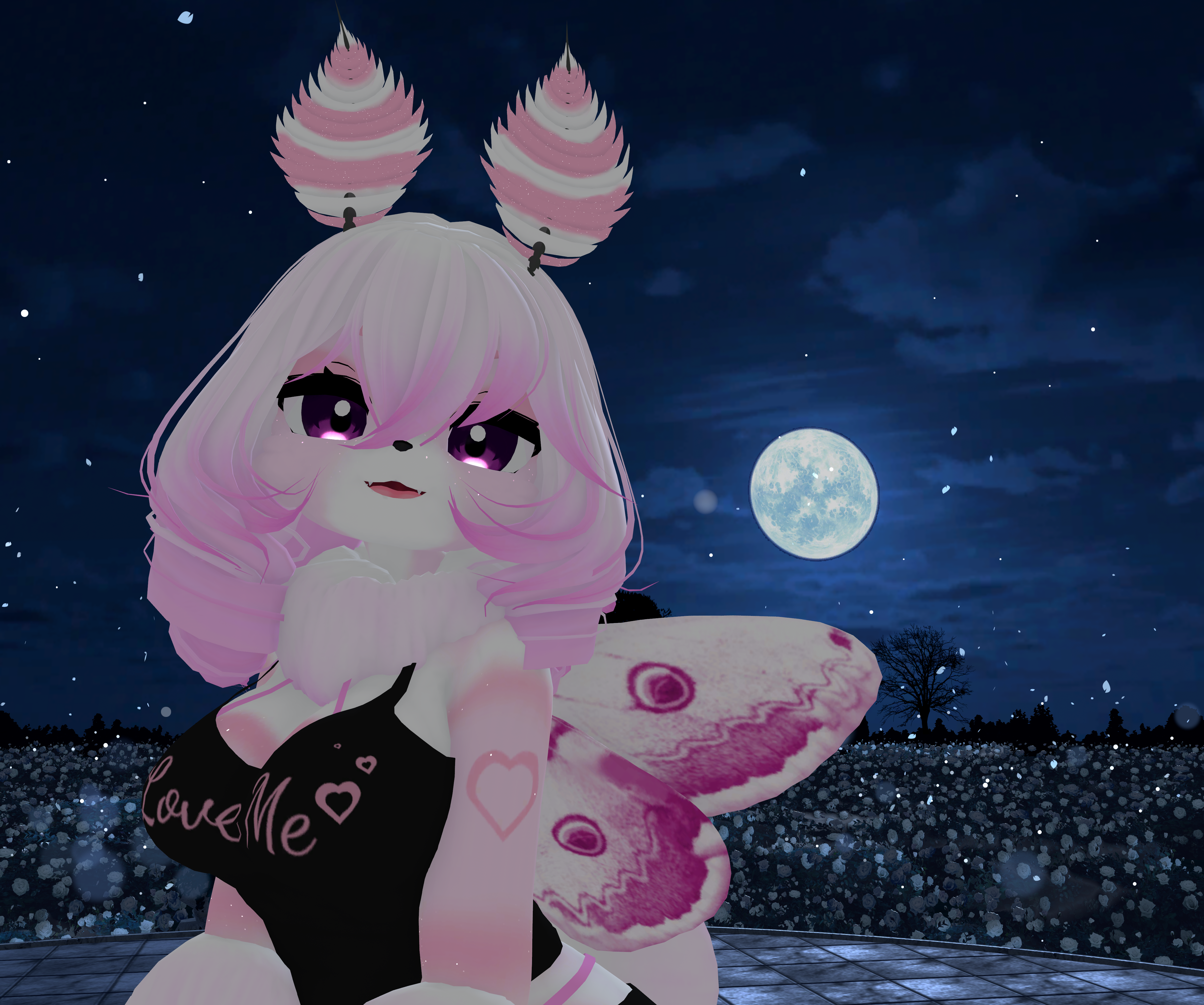 (FACETRACKING) (QUEST) Lulu the LoveMoth VRChat Deira Furry Avatar