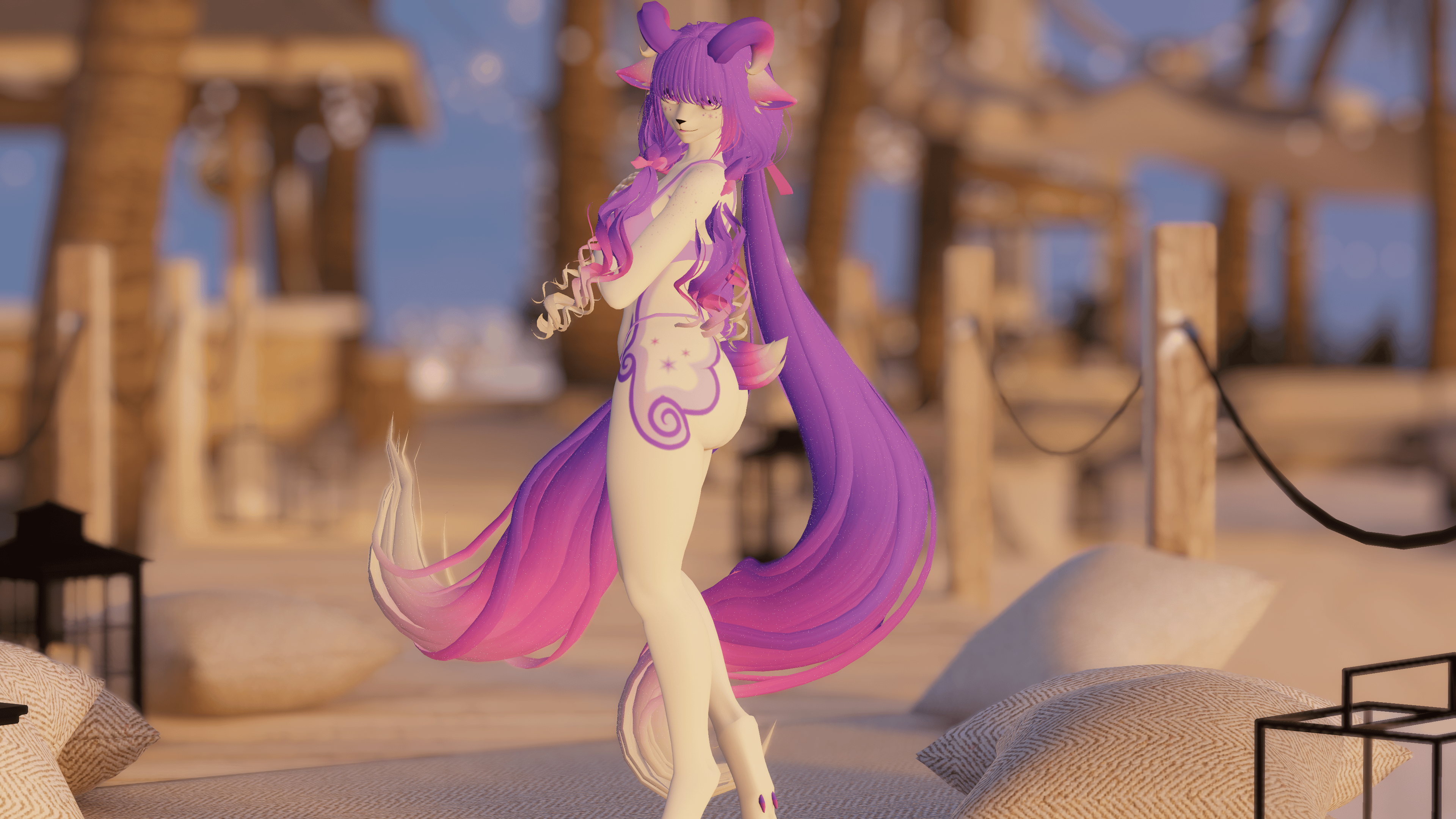 18+ only! Dana the Sleepy Sheep/Deer Furality Somna VRChat Avatar